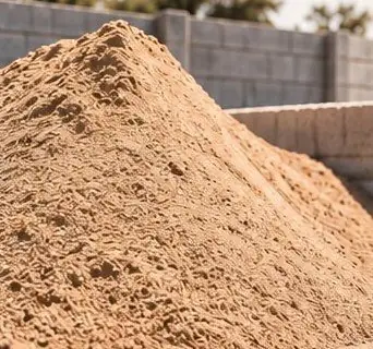 Pile of plaster sand